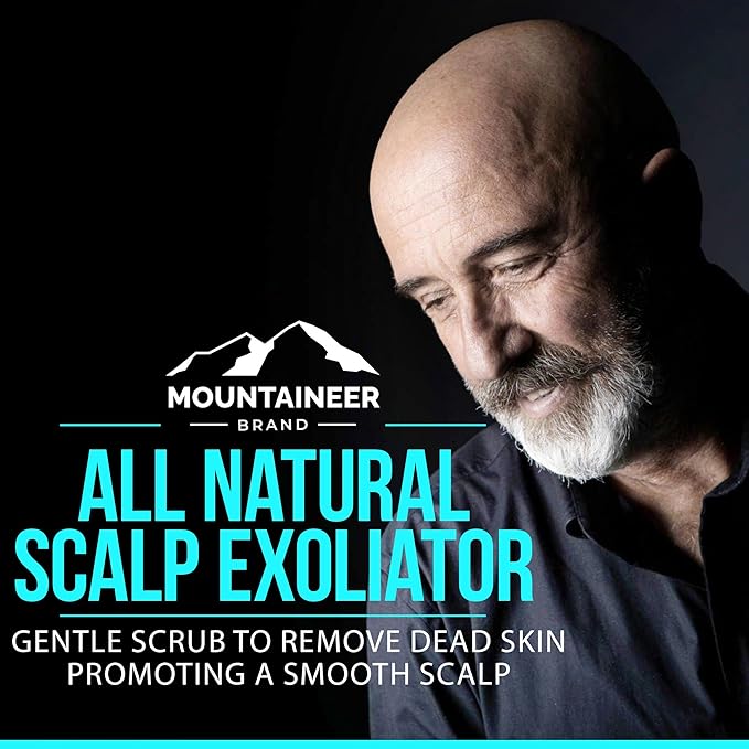 Mountaineer Brand Bald Head Care For Men | Exfoliate Head/Face Scrub | All Natural Exfoliating Scalp | Daily Grooming Head and Face Care Wash for Sensitive Skin | Refreshing Natural Scent 4oz-VivaGrace Women