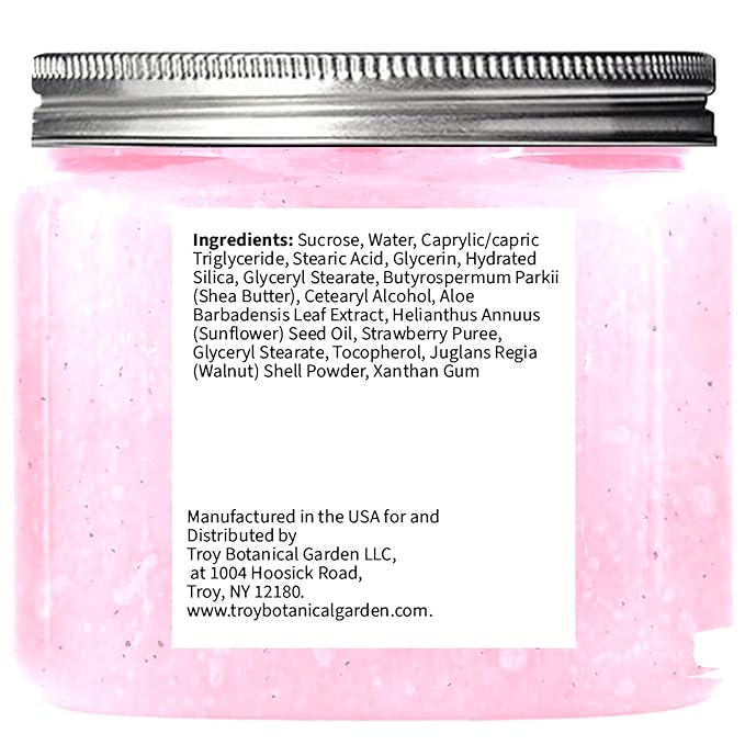 Strawberry Ice Cream Sugar Scrub 10 oz - Natural Strawberry Formula - Deliciously Fragrant, Refreshing, and Skin-Polishing Care - The Best Stocking Stuffer-VivaGrace Women