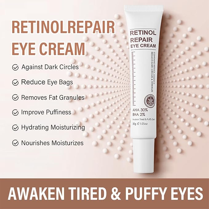 Retinol Eye Cream Anti Aging + 24k Under Eye Patches Kit, Under Eye Patches For Puffy Eyes And Dark Circles, Under Eye Cream With Retinol Serum,Dark Circle Eye Cream For Moisturizing, Firming-VivaGrace Women
