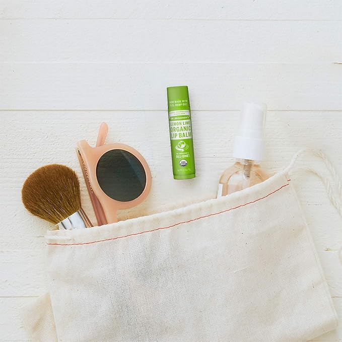 Dr. Bronner’s Organic Lip Balm 6-Pack (.15oz) Natural, Moisturizinging, Petroleum-Free Lip Balm with Beeswax & Avocado Oil for Dry Lips, Men & Women - Lemon Lime-VivaGrace Women