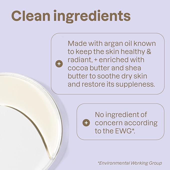 ATTITUDE Plastic-Free Body Butter Bar for Pregnant Dry and Stretched Skin, EWG Verified, Vegan and Cruelty-free Maternity Products, Pink Argan, 3 Ounces-VivaGrace Women