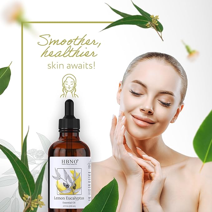 HBNO Lemon Eucalyptus Essential Oil - 4 oz (120ml) - Natural - Perfect for Cleaning, Aromatherapy, DIY, Soap & Diffuser-VivaGrace Women