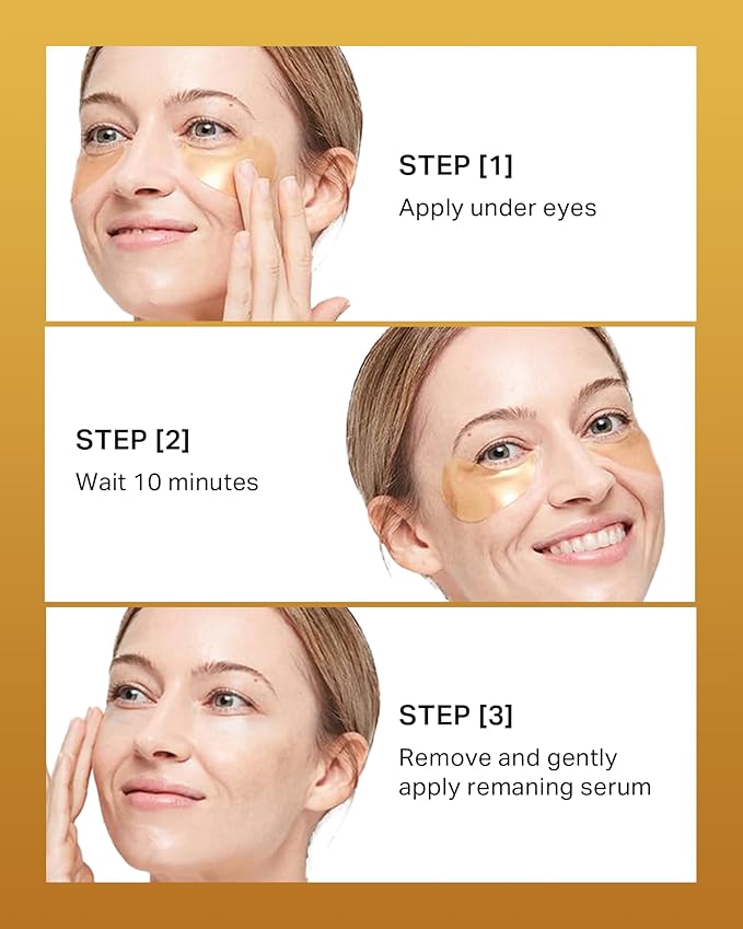 depology Restoring Hydrogel Under Eye Patch | 60 Patches | Brightening Caffeine Gold Pads for Dark Circles | Puffiness | Wrinkles | Refresh | Travel-VivaGrace Women