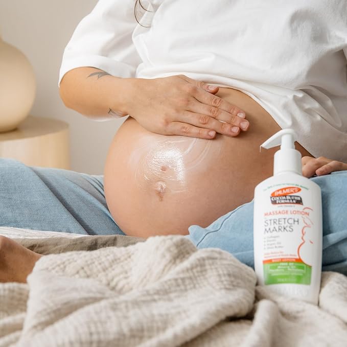 Palmer's Cocoa Butter Formula Massage Lotion For Stretch Marks, Pregnancy Skin Care, Belly Cream with Collagen, Elastin, Argan OIl and Shea Butter, 8.5 Ounces-VivaGrace Women