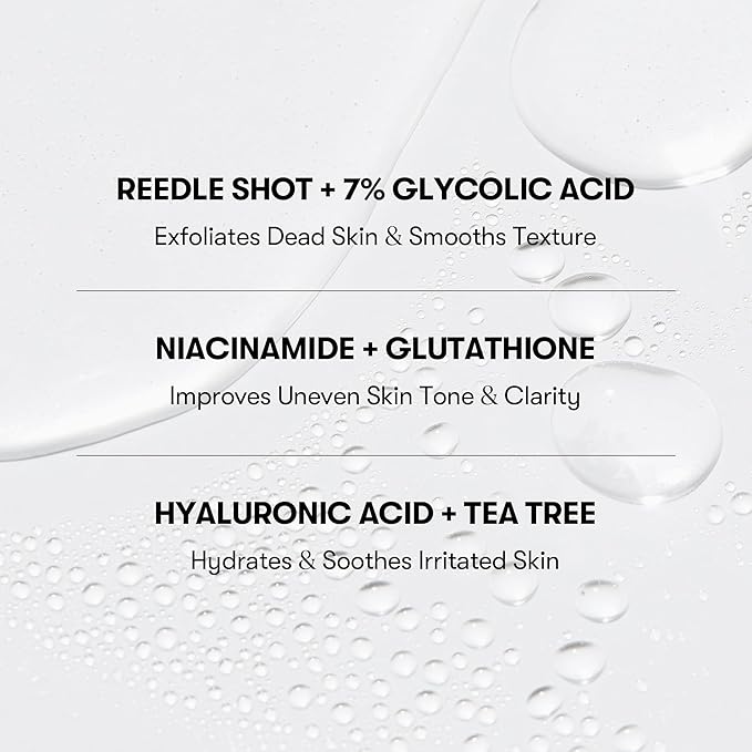 VT COSMETICS 7% Glycolic Acid Reedle Shot Head-to-Toe Mist with Niacinamide, Exfoliating Spray for Bumpy & Strawberry Skin, Dark Spots, Skin Texture, Keratosis Pilaris, Korean Skincare (4.05 fl oz)-VivaGrace Women