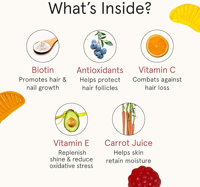 iRestore Hair Gummy Vitamins, Vegan Biotin Gummies for Hair Skin and Nails, Hair Growth Gummies for Women & Men, Biotin 10,000mcg, 3PK-VivaGrace Women