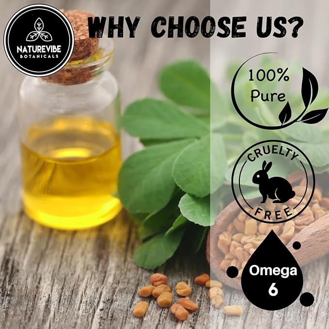 Naturevibe Botanicals Fenugreek Oil 32 Ounces | 100% Pure and Natural | Great for Skin Care and Hair Care-VivaGrace Women