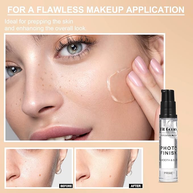 Foundation Liquid Full Coverage Matte Oil Control Concealer with Face Primer & Makeup Brush & Makeup Sponges-VivaGrace Women