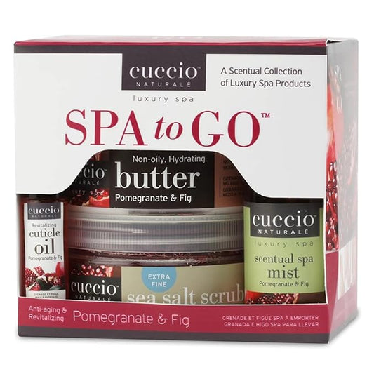Cuccio 4 Piece Spa To Go Kit, Pomegranate and Fig-VivaGrace Women