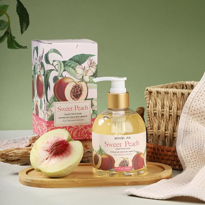 Liquid Hand Soap with Gift Box - Sweet Peach - 260ml/ 8.7 fl.oz