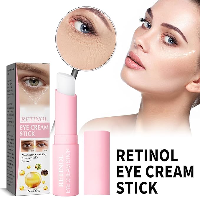 Retinol Eye Stick with Vitamin C Eye Cream for Dark Circle and Puffiness, Brightening Eye Balm Reduces Fine Lines and Bags in 4 Weeks-VivaGrace Women