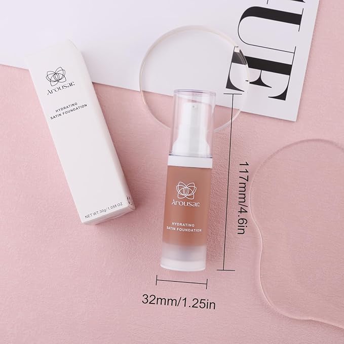 Liquid Foundation Makeup, Improves Uneven Skin Tone, Lightweight and Flawless Coverage for Hours 32# TAN-VivaGrace Women