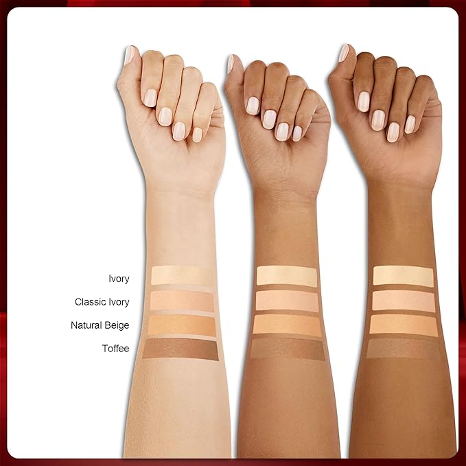 FV Waterproof Foundation with Medium Coverage, Oil-free & Long Lasting, Lightweight, Matte Foundation for Oily/Normal Skin, Sweat-resistant Liquid Makeup Foundation for Face, 30g, Ivory-VivaGrace Women