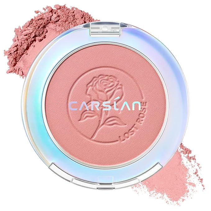 Face Blush, Powder Blush Makeup, Longlasting Highly Pigmented Face makeup, Smooth, Vegan & Cruelty Free, 1 Count, 04 LOST ROSE-VivaGrace Women