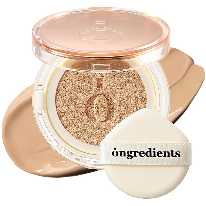 Skin Barrier Glow Cover Cushion, All-day Coverage, Glow Finish, Lightweight, Skincare-Like Texture, Non-cakey Makeup, Korean Cushion Foundation (#31N Sand, 0.49 oz)-VivaGrace Women