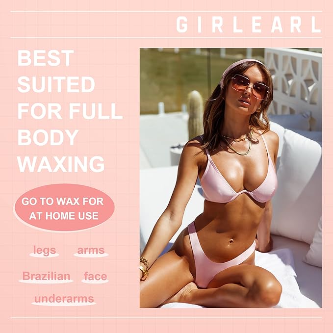 1lb Wax Beads for Hair Removal - Unscented Hard Wax Beads Refill for Professional Full Body Waxing - Ideal for Facial, Brazilian Bikini, Legs, and Underarms at Home for Women and Men (White)-VivaGrace Women