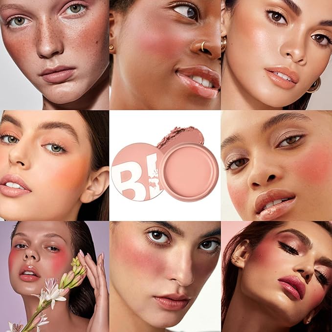 MAEPEOR Cream Blush 9 Color Smooth High-Pigmented Buildable Face Blush Long-Lasting Natural Look Face Blush for Cheeks (Color 03)-VivaGrace Women