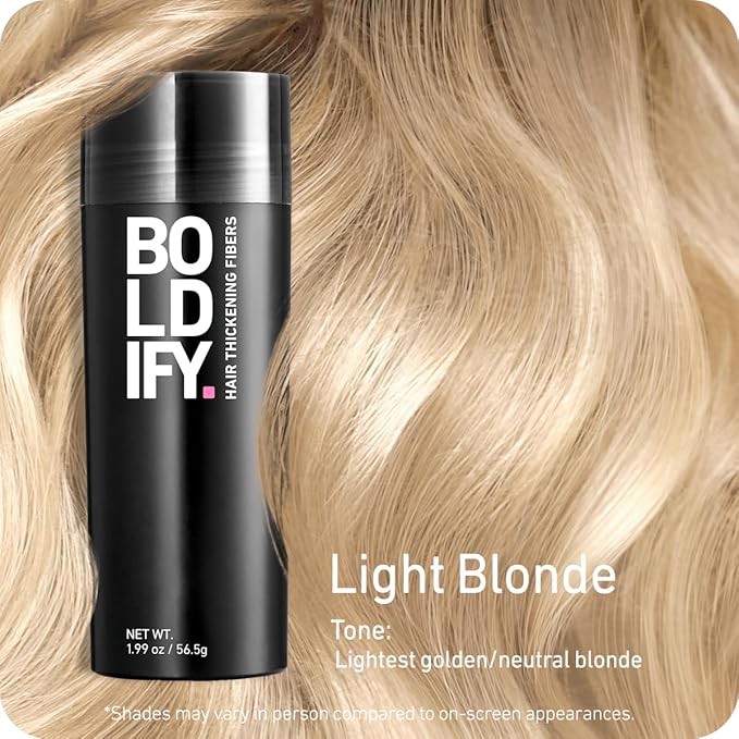 BOLDIFY Hair Fibers (56.5g) - Fill In Thinning and Fine Hair for an Instantly Fuller, Thicker Look - 14 Shades for Women & Men - Light Blonde-VivaGrace Women