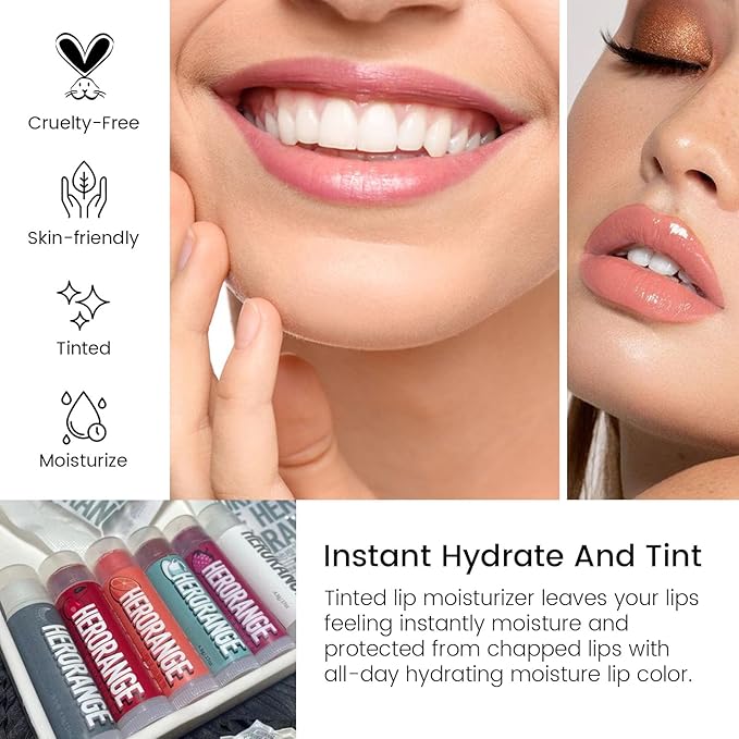 Tinted Lip Balm, Tinted Chapstick 2 in 1 Moisturizing Lip Balm and Buildable Lipstick, Instant Hydration Chapped Lips and Pale Lips, Keep Lips Hydrated Lip Moisturizer, 0.16Oz, Pack of 6-VivaGrace Women