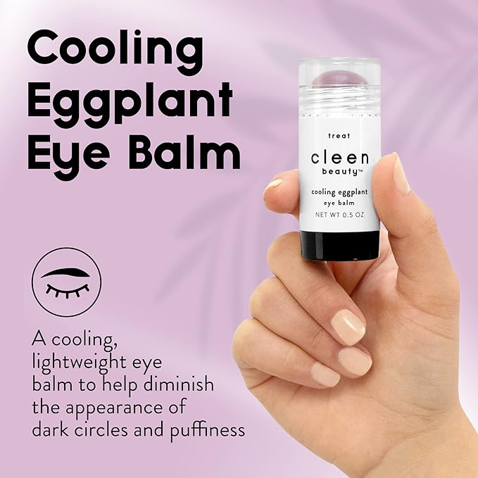 Cleen Beauty Cooling Eggplant Eye Balm | Under Eye Stick | Dark Circles Under Eye Treatment for Women | Puffy Eyes Treatment - Paraben Free | 0.5 Oz-VivaGrace Women