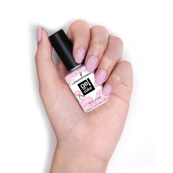 LONDONTOWN UV/LED Gel Nail Polish - Long Lasting, Chip Resistant High Shine Color - Glossy Soft Sheer Pink, Invisible Crown, 12ml/.40fl oz