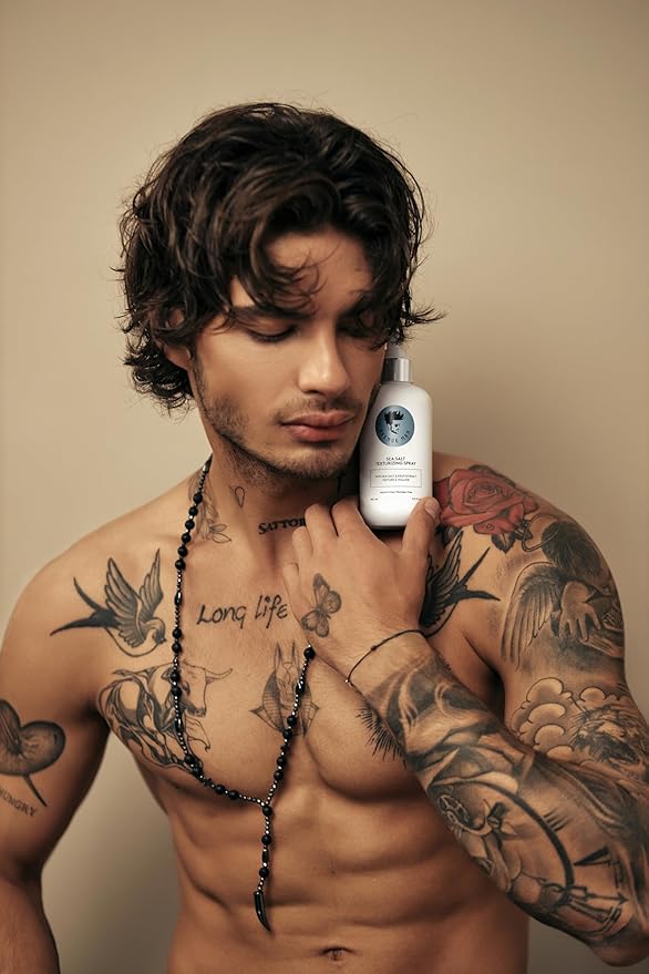 Avenue Man Sea Salt Spray for Men - Texturizing & Thickening Sea Salt Hair Spray for Men with Kelp and Brown Seaweed Extract - Paraben, Sulfate-Free - Add Volume and Texture Beach Hairspray 6.76 Oz-VivaGrace Women