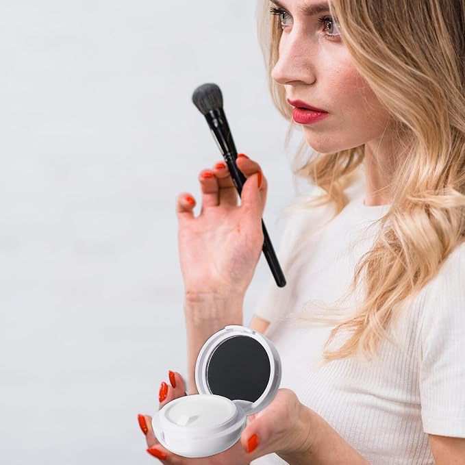 2 Pack Lip Balm Containers,Plastic Portable Empty Lip Balm Container with Mirror and Silicone Lip,Empty Lipstick Dispenser Box for Travel,Home-VivaGrace Women