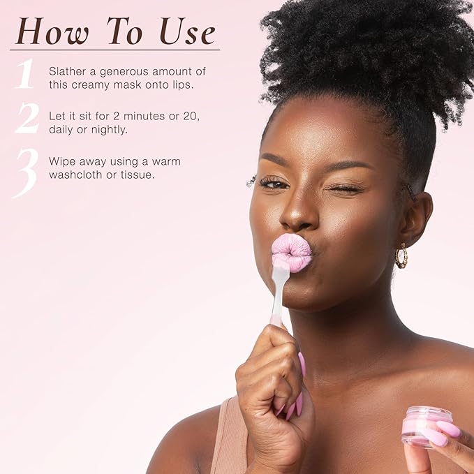 sara happ Sweet Clay Mask + Vanilla Bean Sugar Scrub Lip Duo, Exfoliating and Moisturizing Lip Treatments for Dry and Flaky Lips, Vegan (0.47 ounce and 0.5 ounce jars)-VivaGrace Women
