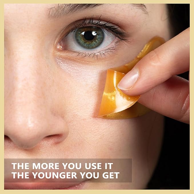 Under Eye Patches (30 Pairs) -24K Gold Eye Masks for Puffy Eyes and Dark Circles Collagen Skin Care Products,Smooth Fine Line, Nourish Skin, Gel Under Eye Patches for Women And Men-VivaGrace Women