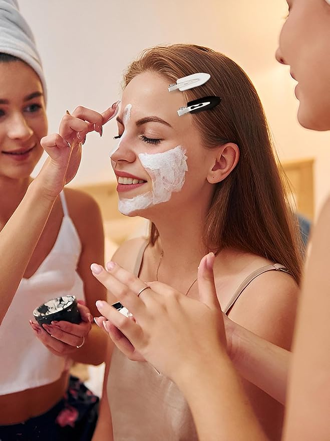 8Pcs No Bend No Crease Hair Clips - Styling Duck Bill Clips Alligator Hair Barrettes for Styling Sectioning Small Gifts for Women Girl Salon Hairstyle Hairdressing Bangs Waves, Black & White-VivaGrace Women