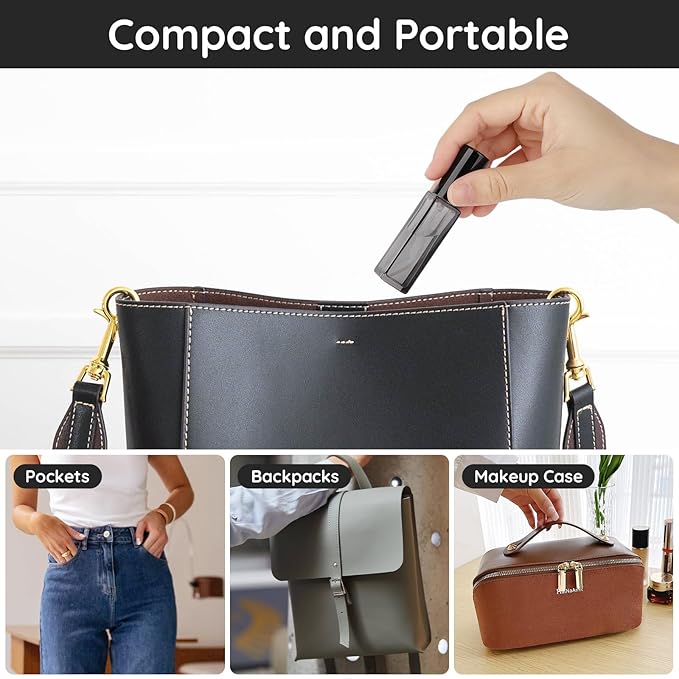 Segbeauty 5 Packs Travel Perfume Bottle Refillable, 10ML Mini Portable Glass Spray Bottles Atomizer, Empty Cologne Sample Dispenser with Funnel and Pipette, Perfume Making Kit Toiletries Container-VivaGrace Women