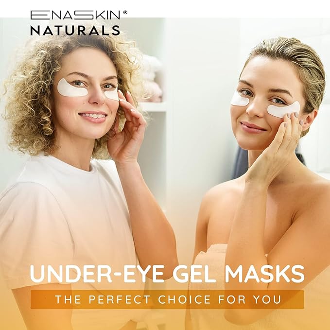 Enaskin Naturals Under Eye Patches for Dark Circles: Premium Gels Pads - Reduce Eye Bags, Wrinkles & Puffy - Skin Treatment Advanced Mask - Anti Aging & Face Moisturizer For Women, 10 Pairs (Black)-VivaGrace Women