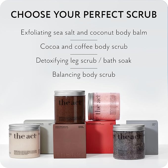 Exfoliating Balancing Body Scrub with Black Cumin Oil - Sea Salt Formula for Smooth & Radiant Skin - Home Spa Care, Gift for Women Men, Vegan, Organic 10.58 Oz-VivaGrace Women