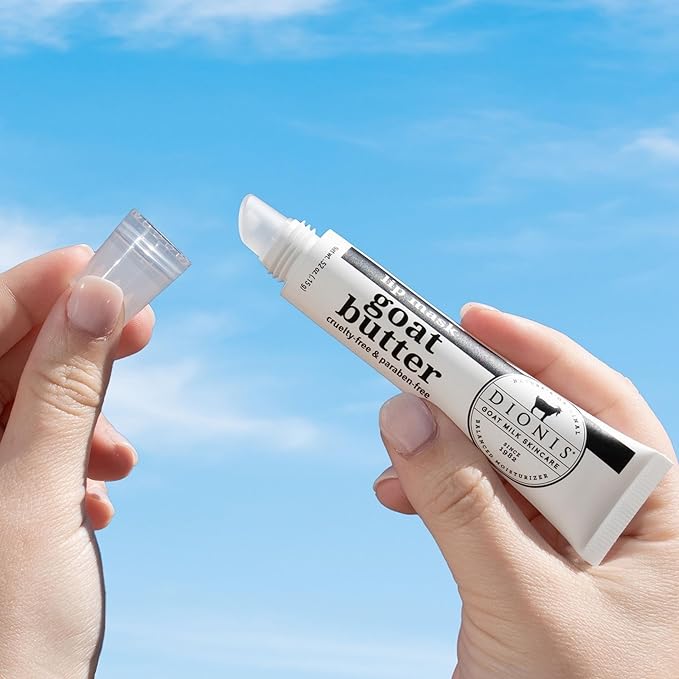 Dionis Goat Butter Overnight Lip Mask & Lip Balm Kit - Goat Milk, Jojoba & Moringa Oils Moisturize & Repair Chapped Lips Overnight while Lip Balm Keeps Moisture Locked In All Day, Vanilla Bean-VivaGrace Women