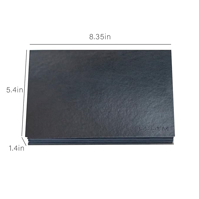 4 layers Empty magnetic Book Shaped palette （Black PU leather surface）with Depotting Spatula and 100 piece Metal Stickers-VivaGrace Women