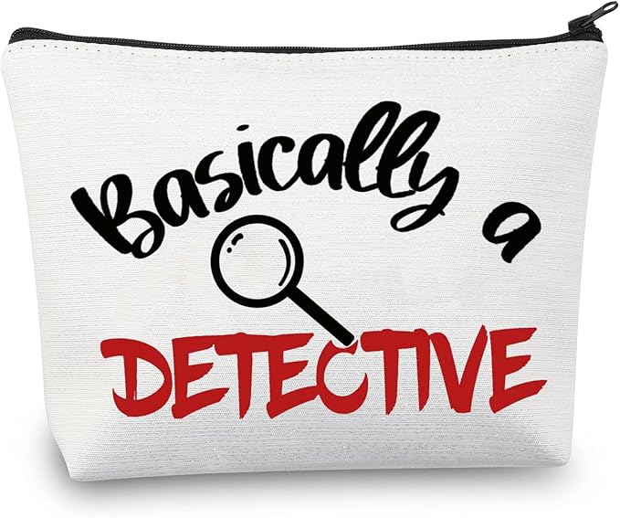 BDPWSS Basically A Detective Makeup Bag True Crime Gift True Crime Junkie Gift True Crime Lovers Gift True Crime Podcast Gift (basically detective)-VivaGrace Women
