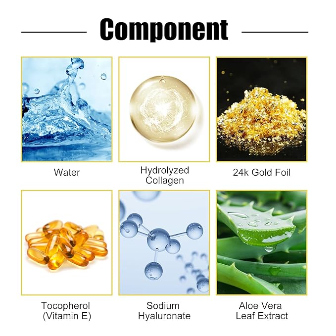 24K Gold Eye Masks, Crystal Collagen Eye Patches for Puffy Eyes, Reducing Fine Lines, Effectively Moisturizing Gold Eye Mask for Dark Circles and Puffiness Wrinkle Eye Bags-VivaGrace Women