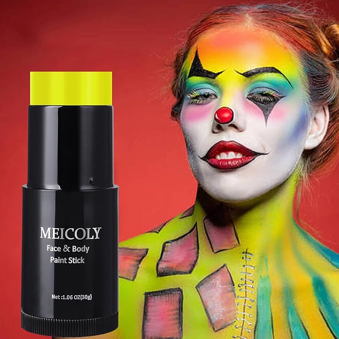 MEICOLY Ogre Green Face Body Paint Stick,Cream Face Paint for Disgust Goblin Demon Halloween SFX Special Effects Cosplay Makeup,Waterproof Eye Black Stick-VivaGrace Women