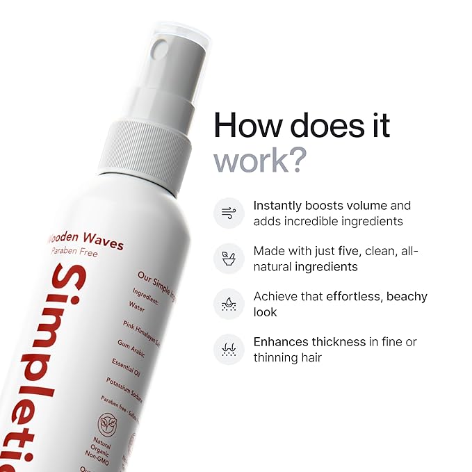 Himalayan Sea Salt Spray for Hair - All Natural, 5 Ingredient Texturizing and Volumizing Product - Beach Look To Add Volume & Texture - Unisex - 240ml-VivaGrace Women