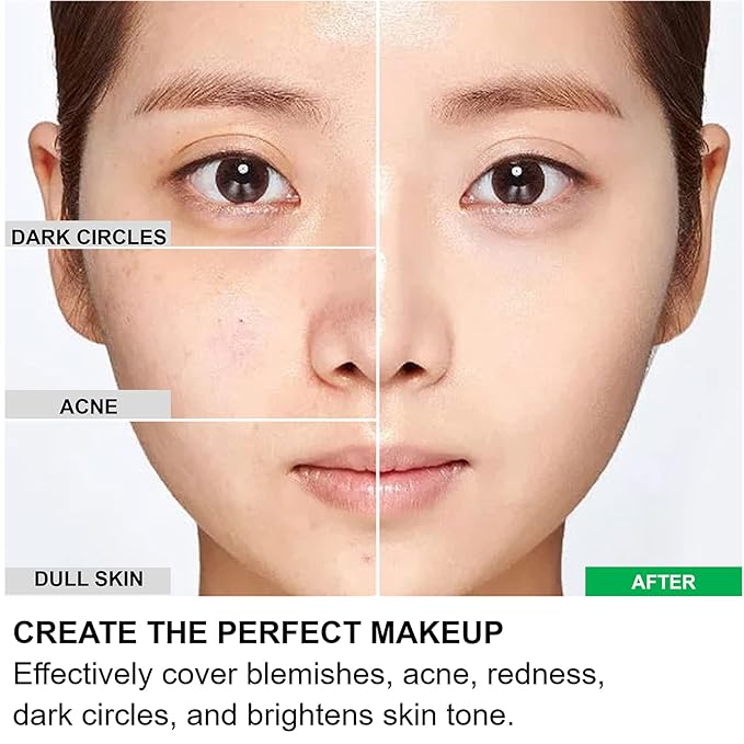 AWCCXMYM Mushroom Head Air Cushion CC Cream Foundation BB Cream Foundation Makeup Moisturizing CC Cream Liquid Foundation,Concealer Lasting Makeup Foundation Even Skin Tone Makeup Base Primer(Ivory)-VivaGrace Women
