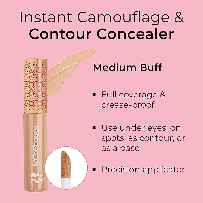 MCoBeauty Instant Concealer Camouflage & Contour, Medium Buff, Perfecting Contour with Flawless Coverage, Vegan, Cruelty Free Cosmetics-VivaGrace Women