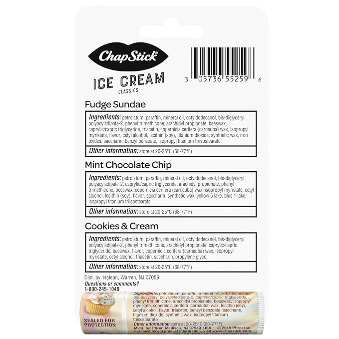ChapStick Lip Care Bundle – Ice Cream Classics + Cake Batter Lip Balm, 0.15 Ea (5 Piece Set)-VivaGrace Women
