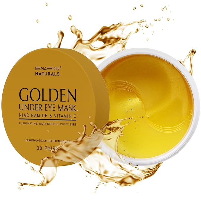 Enaskin Naturals Under Eye Patches Dark Circles Under Eye Masks for Puffiness - 24K Gold Eye Gel Pads Retinol Collagen Hyaluronic Acid Moisturizing & Reducing Wrinkles (24K Gold)-VivaGrace Women