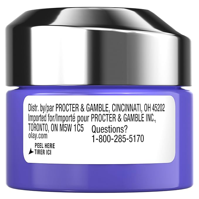 Olay Retinol 24 Face Moisturizer, Anti-Aging Night Cream for Women, Trial Size, Fragrance-Free, Non Greasy - Anti-Wrinkle, Smooth Fine Lines, Tightening Skin Care - Peptides, Glycerin, 0.5 Oz-VivaGrace Women