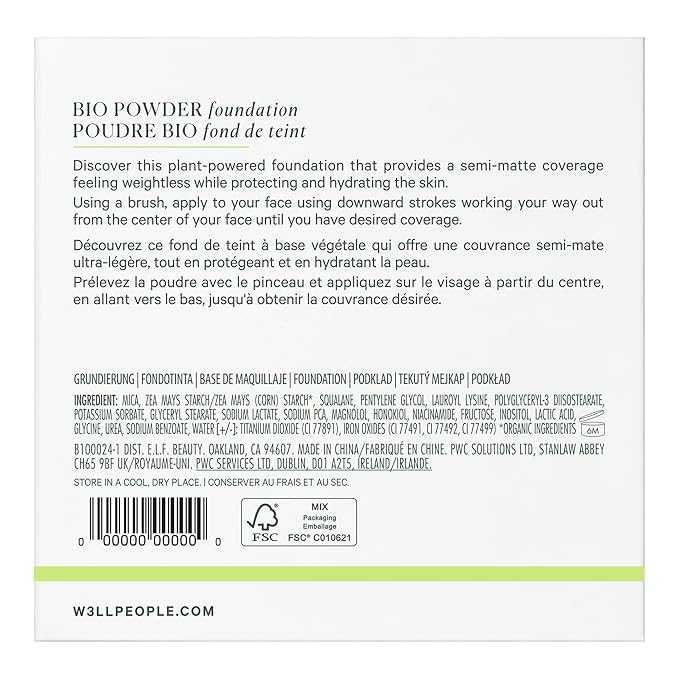 Well People Bio Powder Foundation, Lightweight & Hydrating Foundation For Perfecting & Smoothing Skin, Semi-Matte Finish, Vegan & Cruelty-free, 6N-VivaGrace Women