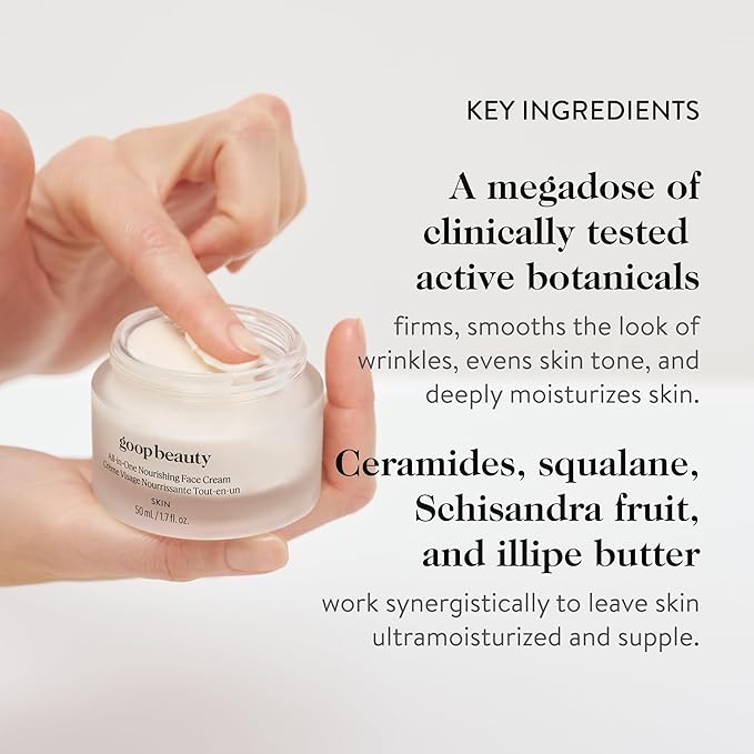 goop Beauty Nourishing Face Cream | Improves Firmness, Elasticity, & Brightness | Botanicals, Ceramides, & Squalane | Anti Wrinkle Moisturizer | 1.7 fl oz-VivaGrace Women