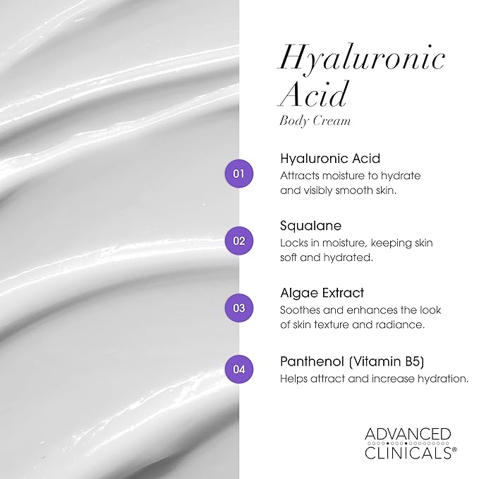 Advanced Clinicals Retinol Cream + Hyaluronic Acid Lotion Face & Body Skin Care. Anti Aging Dry Skin Rescue Creams Reduce Appearance Of Wrinkles, Fine Lines, & Sagging Skin, 16 Oz (Pack of 2)-VivaGrace Women