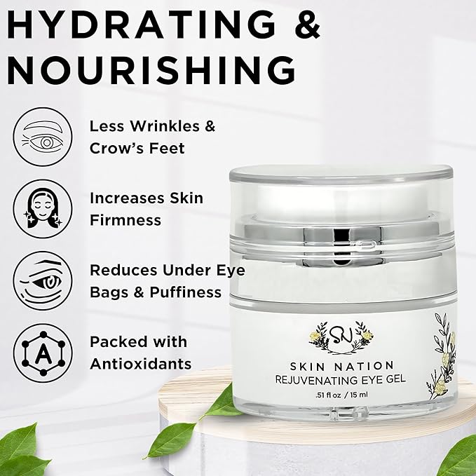 Revitalizing Under Eye Cream, Under Eye Brightener with Plant Based Actives that Boosts Collagen, Eye Cream for Dark Circles Diminishes Fine Lines and Creates Firm Radiant Skin, Eye Cream Anti Aging-VivaGrace Women
