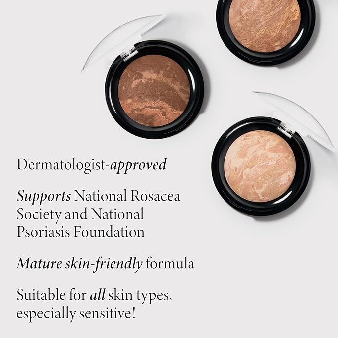 LAURA GELLER NEW YORK Award-Winning Baked Balance-n-Brighten To Go Travel Size Color Correcting Powder Foundation - Golden Medium - Buildable Light to Medium Coverage - Demi-Matte Natural-VivaGrace Women