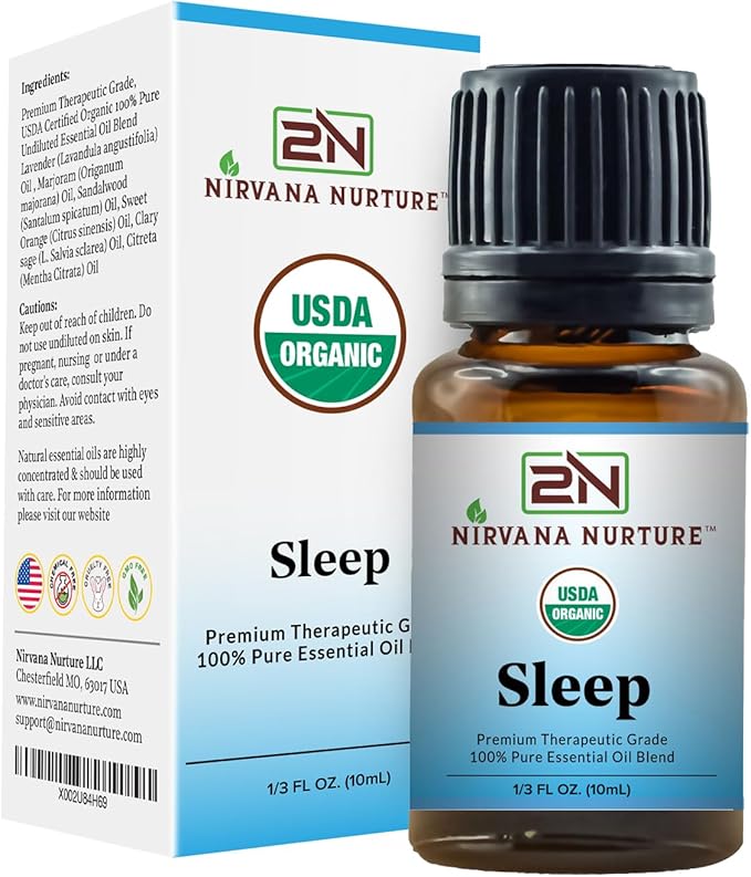Sleep Blend USDA Certified Organic, 100% Pure and Premium, Undiluted, Sleep, Aromatherapy, Calm, Relax-VivaGrace Women